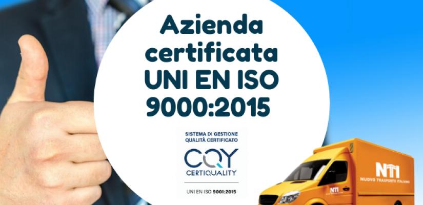 NTI rinnova la certificazione di Qualità